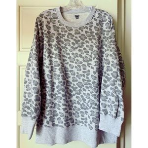 Aerie Oversized Desert Sweatshirt Leopard Print
